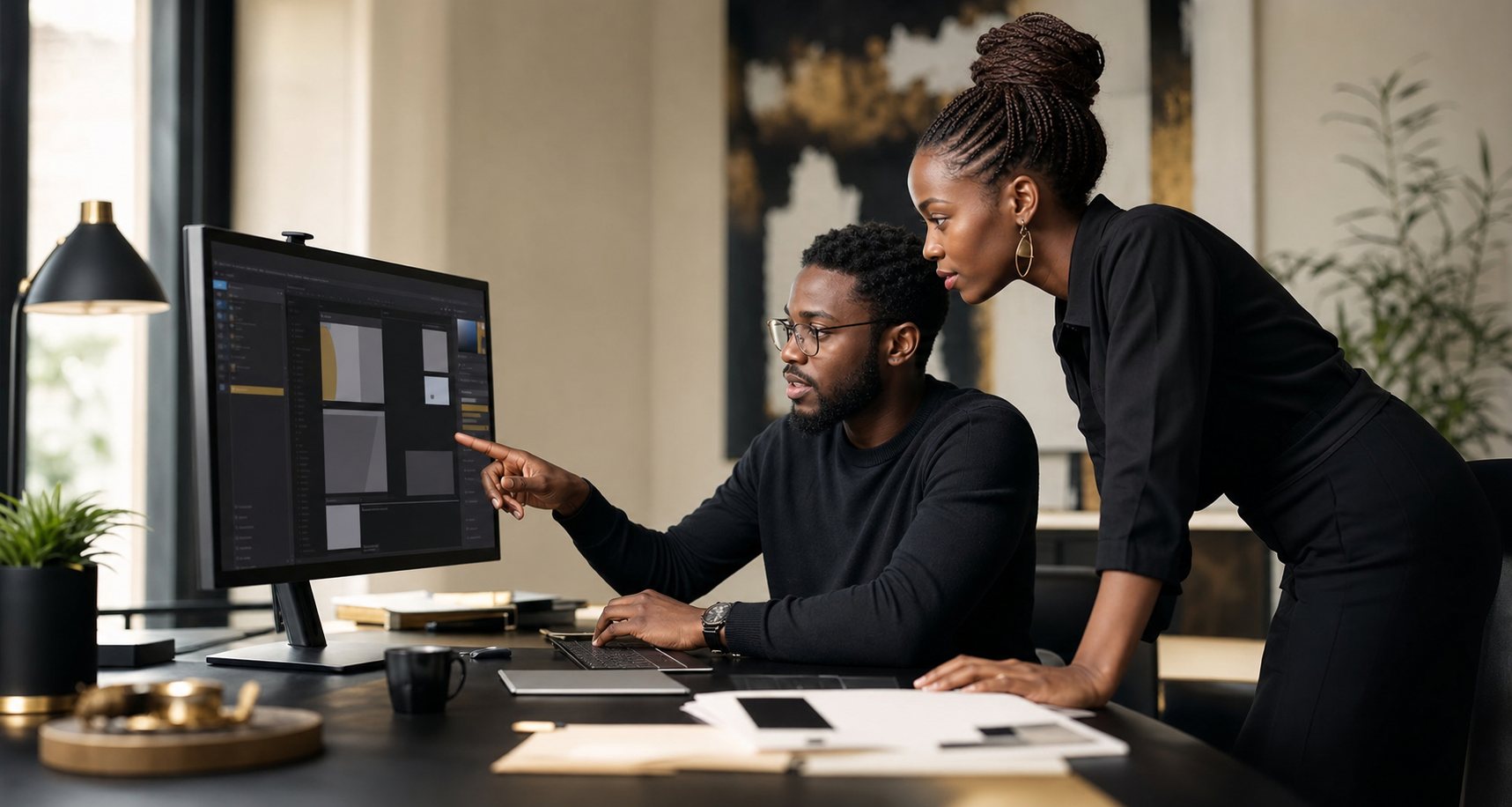 Équipe Kamit concevant une plateforme web